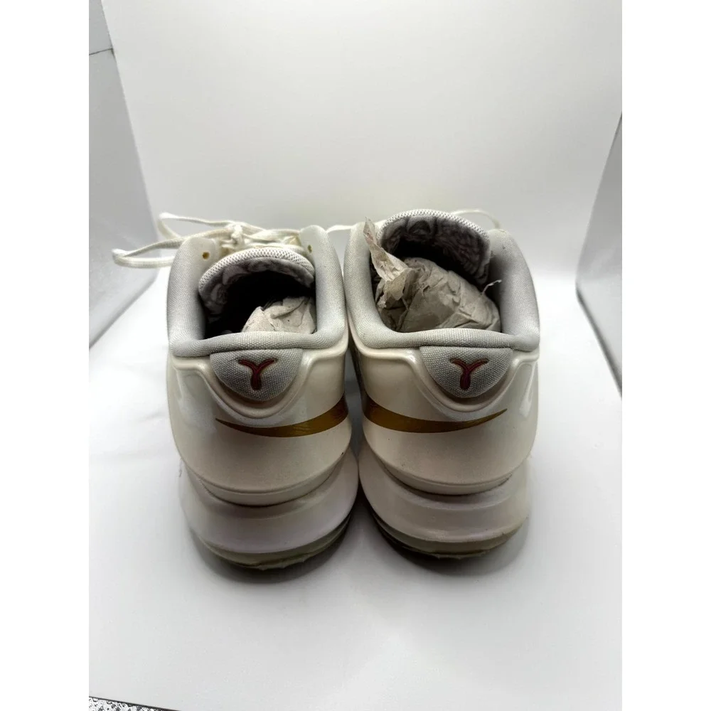 Nike KD 7 PRM 706858-176 Mens 11 Basketball Shoes White Gold Aunt Pearl Sneakers